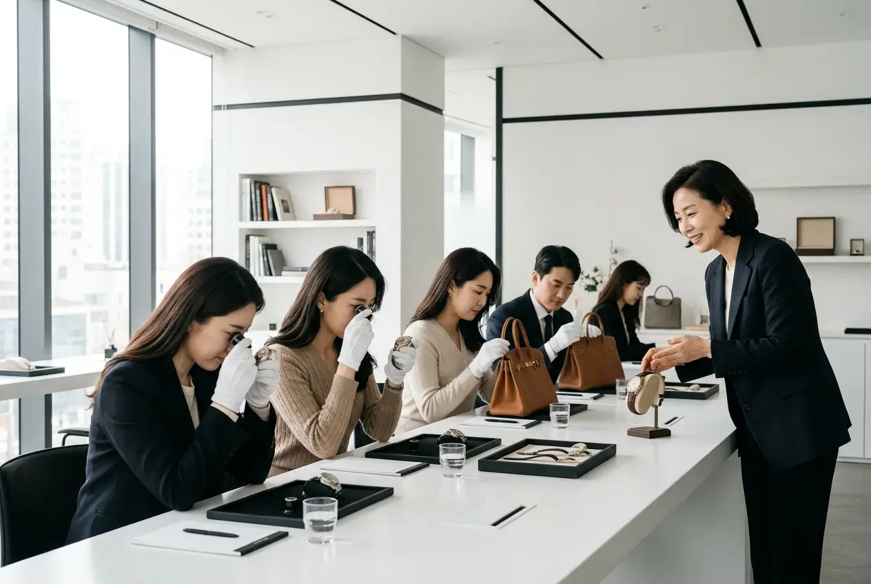 소수정예 명품감정 교육 수업 모습
